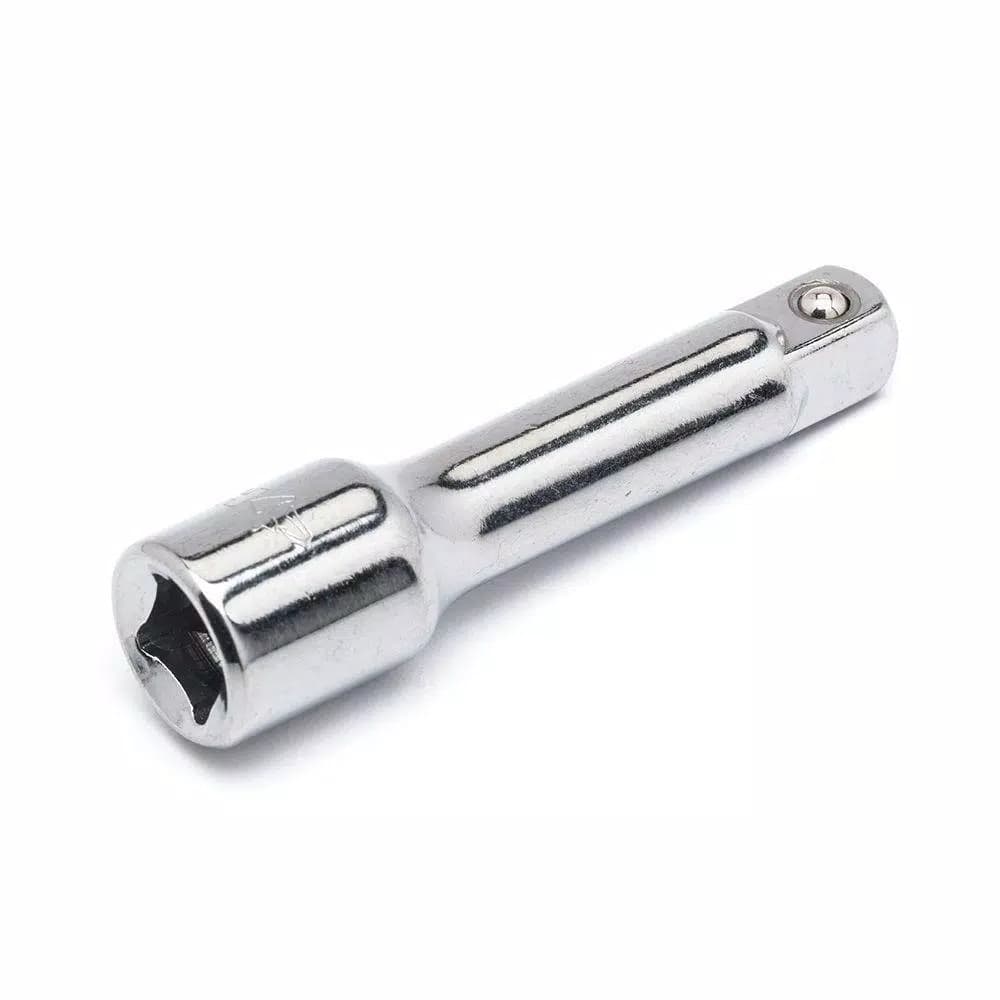 Husky 1/4 in. Drive 2 in. Extension Bar, Chrome Alloy Steel
