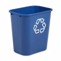 Rubbermaid Commercial Products Rubbermaid Commercial 7 Gal. Deskside Recycling Bin, Blue thumbnail 2
