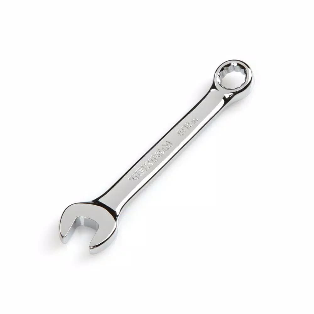 TEKTON 5/16 in. Stubby Combination Wrench, Chrome Vanadium Steel