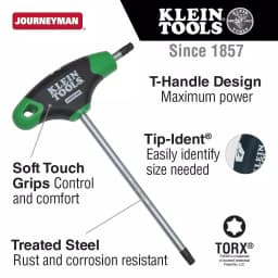 Klein Tools 6 in. Journeyman 7-Piece T-Handle Torx Key Set thumbnail 2