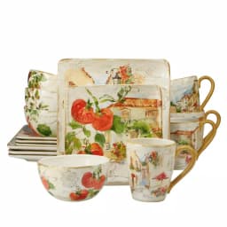 Certified International Piazzette 16-Piece Ceramic Dinnerware Set, Service for 4 thumbnail 1