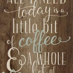 Stratton Home Decor Coffee and Blessings Wooden Wall Art Sign thumbnail 6