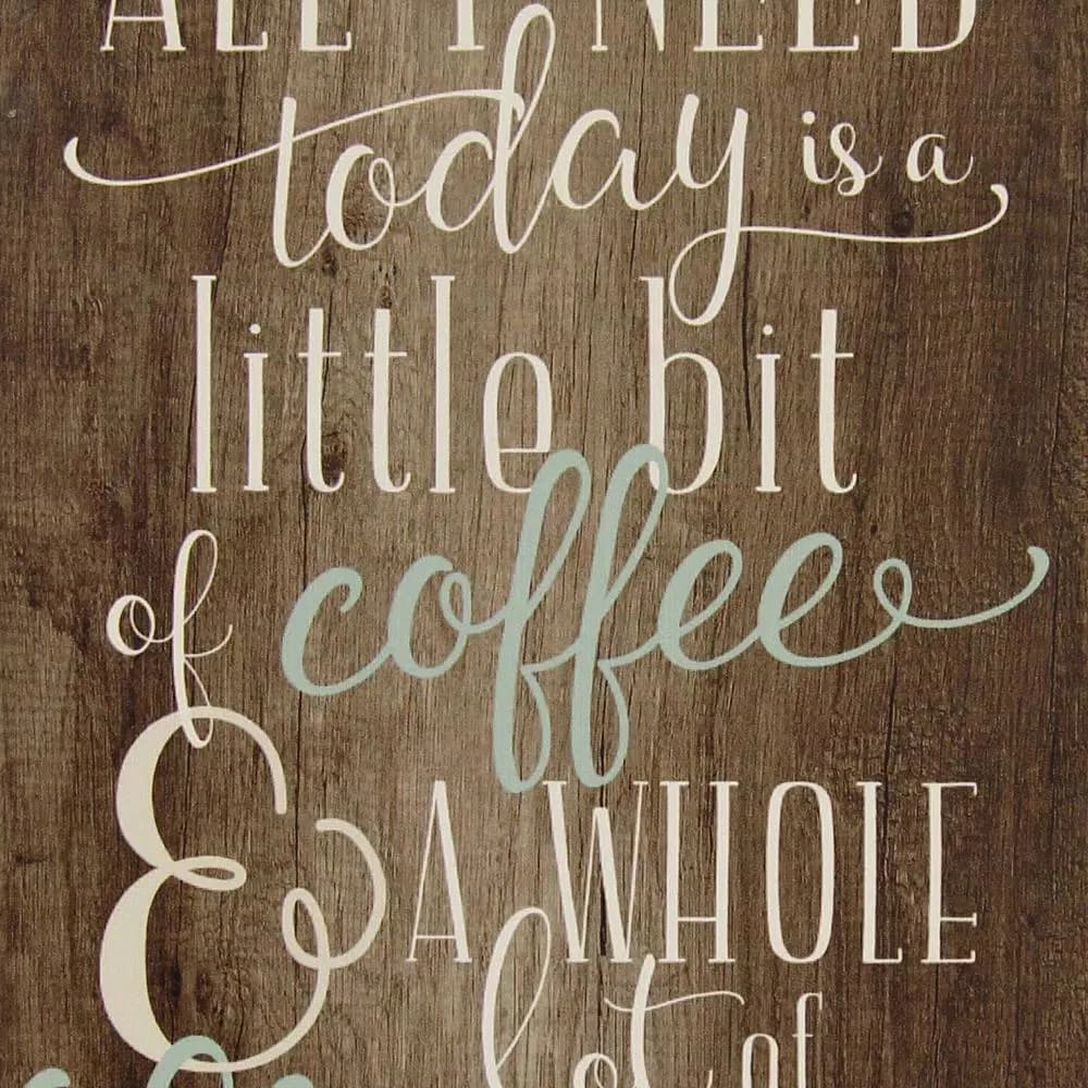 Stratton Home Decor Coffee and Blessings Wooden Wall Art Sign