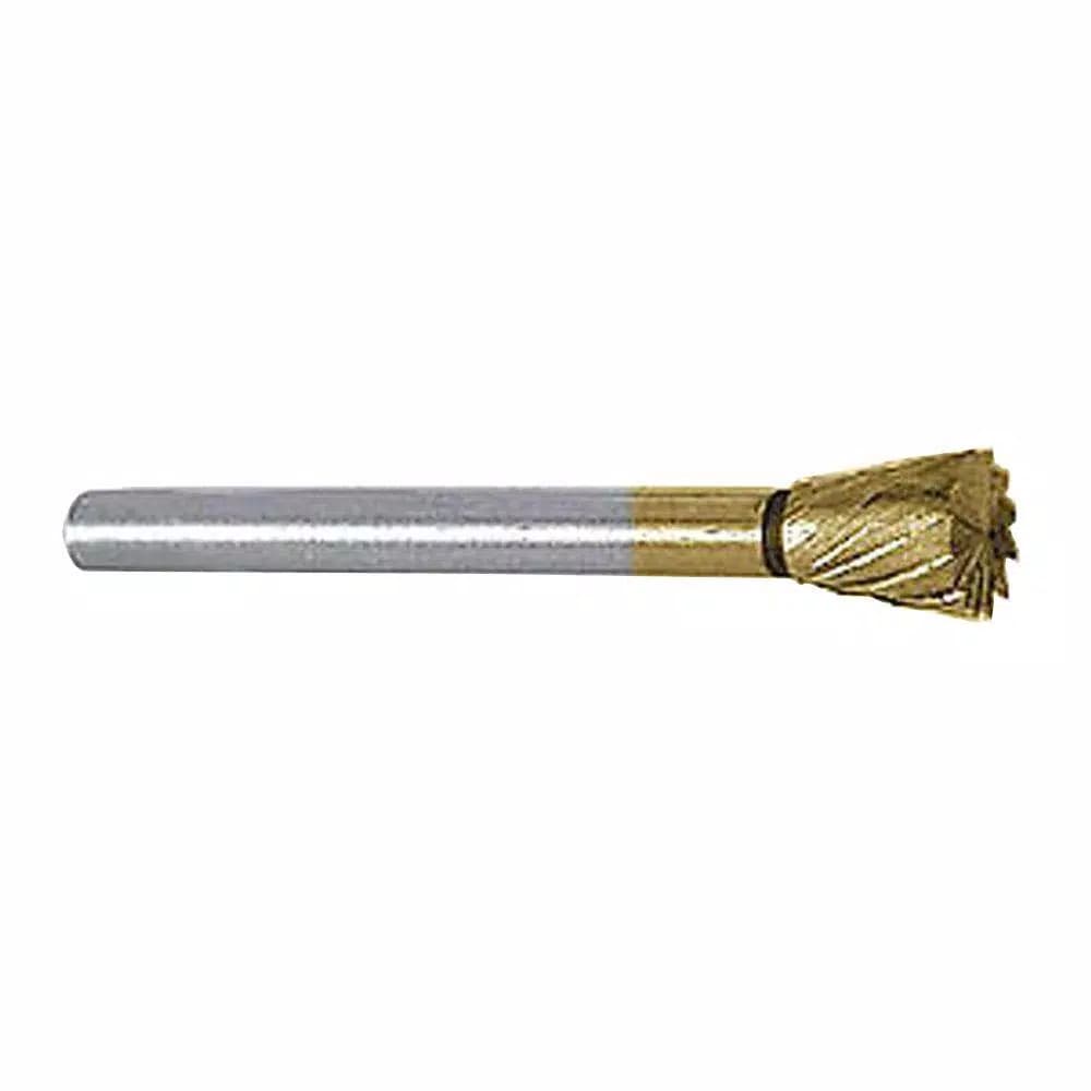Gyros 1/4 in. Diameter High Speed Steel Inverted Taper Cutter, Titanium Nitride Coated