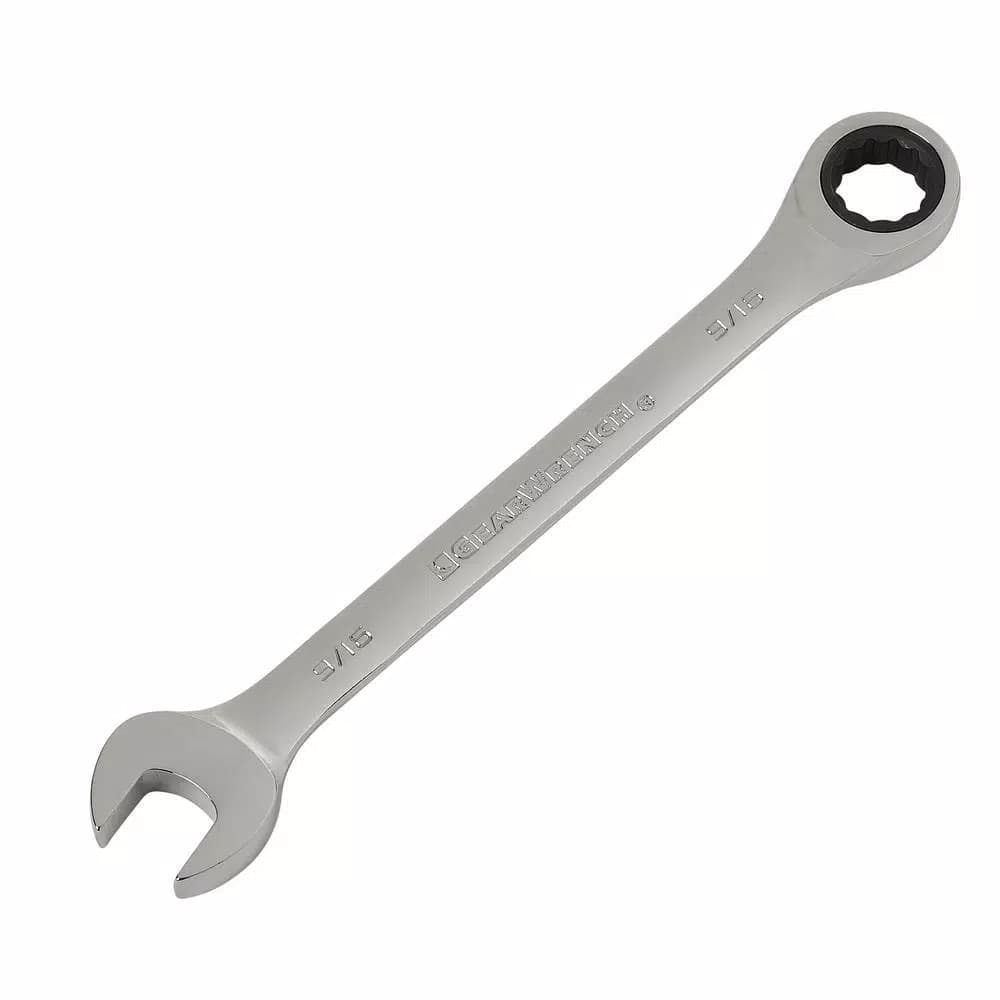 GearWrench 9/16 in. Combination Ratcheting Wrench, 12-Point, Chrome Finish