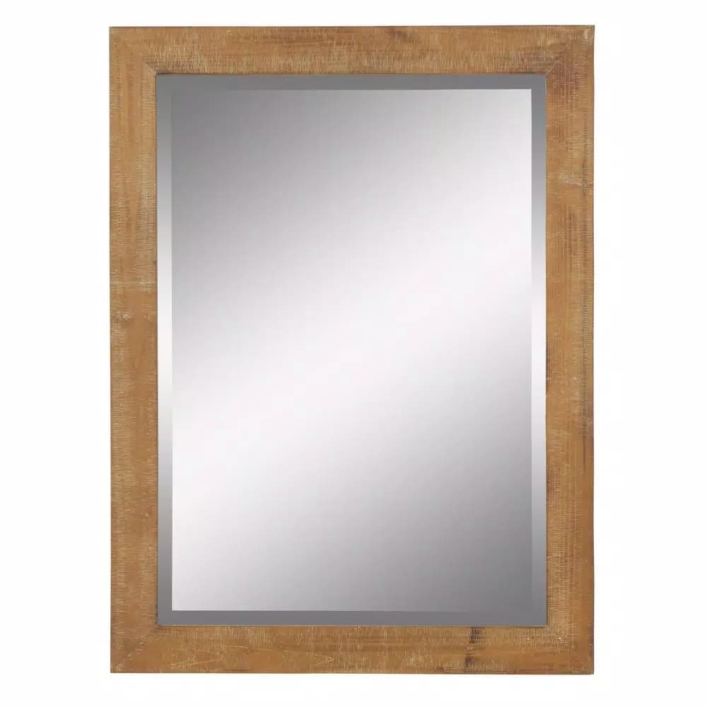Aspire Home Accents Pueblo Beveled Glass Wall Mirror with 3 in. Solid Wood Frame, 40 x 30 in.