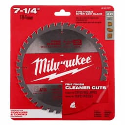 Milwaukee 7-1/4 in. 40-Tooth Miter Saw Blade for Wood thumbnail 1