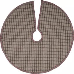 VHC Brands Anderson 21 in. Cherry Red Rustic Christmas Patchwork Mini Tree Skirt thumbnail 2