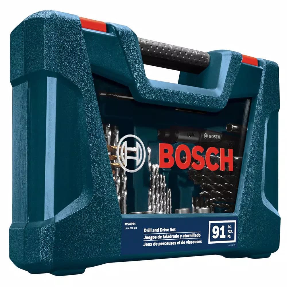 Bosch 91-Piece Drilling and Driving Mixed Bit Set with Ratcheting Screwdriver