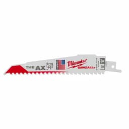 Milwaukee AX 6 in. 5 TPI Wood & Nail Embedded Reciprocating Saw Blades (5-Pack) thumbnail 3