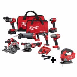 Milwaukee M18 FUEL 18V Brushless Cordless 7-Tool Combo Kit with 2 5.0 Ah Batteries and Free Jigsaw thumbnail 1