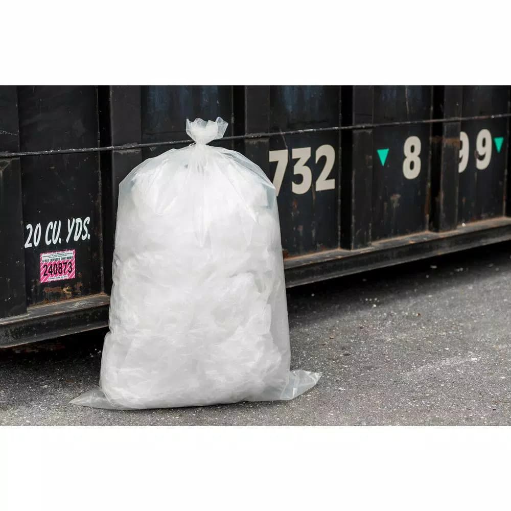 Plasticplace 3.0 mil Clear Contractor Trash Bags, 55-60 Gal, 38 in. x 58 in., 50-Case Pack
