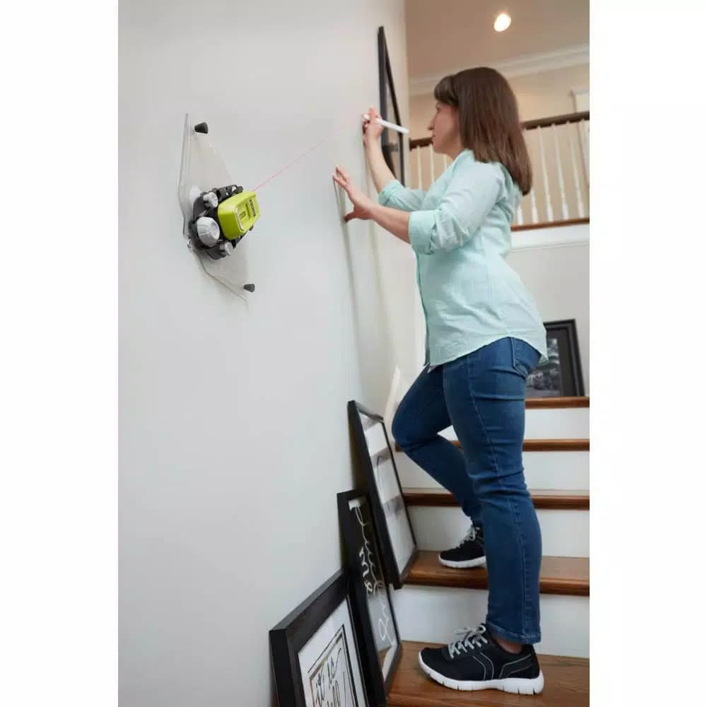RYOBI Multi Surface Laser Level with 20 ft. Range and 90° Protractor