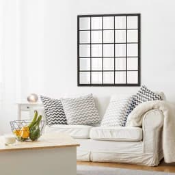 Unbranded Oil Rubbed Bronze Beveled Glass Windowpane Style Accent Mirror, 34 in. x 38 in. thumbnail 9