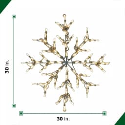 Fraser Hill Farm 30 in. LED Snowflake Specialty Light, 100 Warm White Lights thumbnail 4