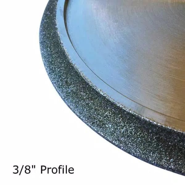 Unbranded 10 in. Diamond Profile Wheel, 3/8 in. Demi Bullnose for Granite, Marble & Porcelain, 5/8 in. Arbor