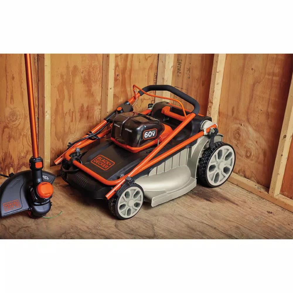 BLACK+DECKER 60V MAX Cordless 20 in. Walk Behind Push Lawn Mower with (2) 2.5 Ah Batteries and Charger