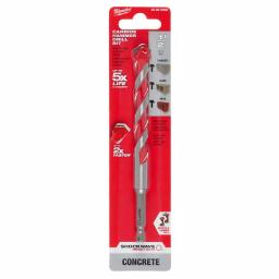 Milwaukee SHOCKWAVE 1/2 in. Carbide Hammer Drill Bit, 6 in. Length, 1/4 in. Hex Shank thumbnail 8