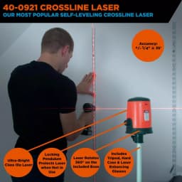 Johnson Self-Leveling Cross-Line Laser Level Kit with Tripod and Carrying Case thumbnail 6