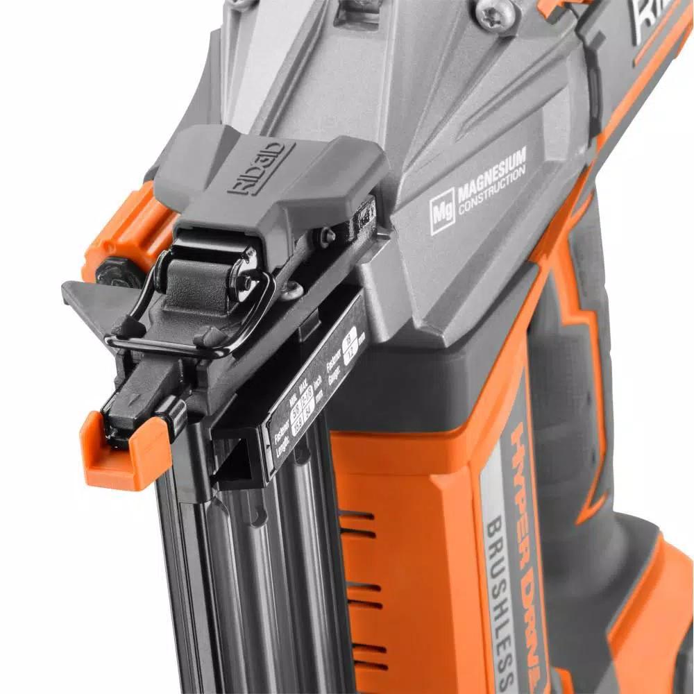 RIDGID 18V Brushless HYPERDRIVE 18-Gauge 2-1/8 in. Cordless Brad Nailer Kit