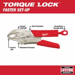 Milwaukee TORQUE LOCK Curved Jaw Locking Pliers Set, 2-Piece thumbnail 6