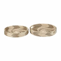 Home Decorators Collection Seagrass Wicker Round Decorative Trays, Set of 2 thumbnail 5