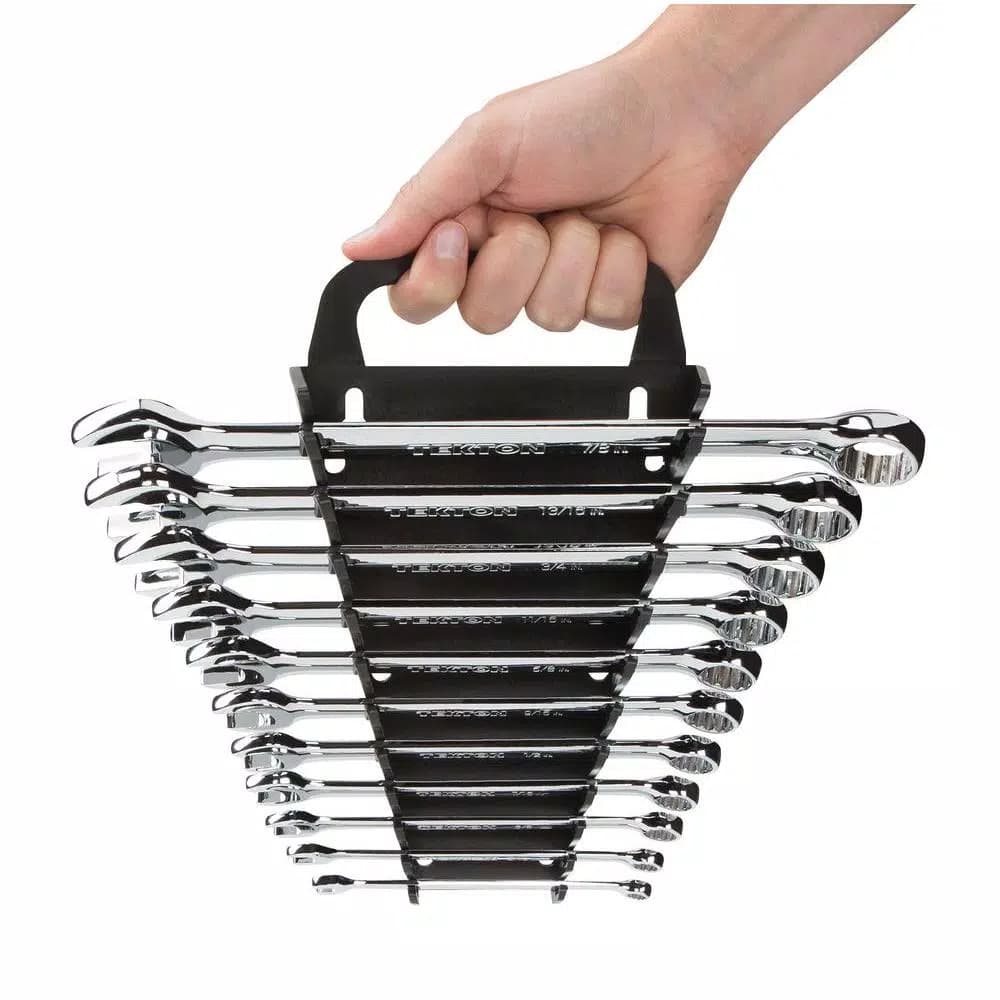 TEKTON 11-Tool Store-and-Go Wrench Rack Keeper, Black
