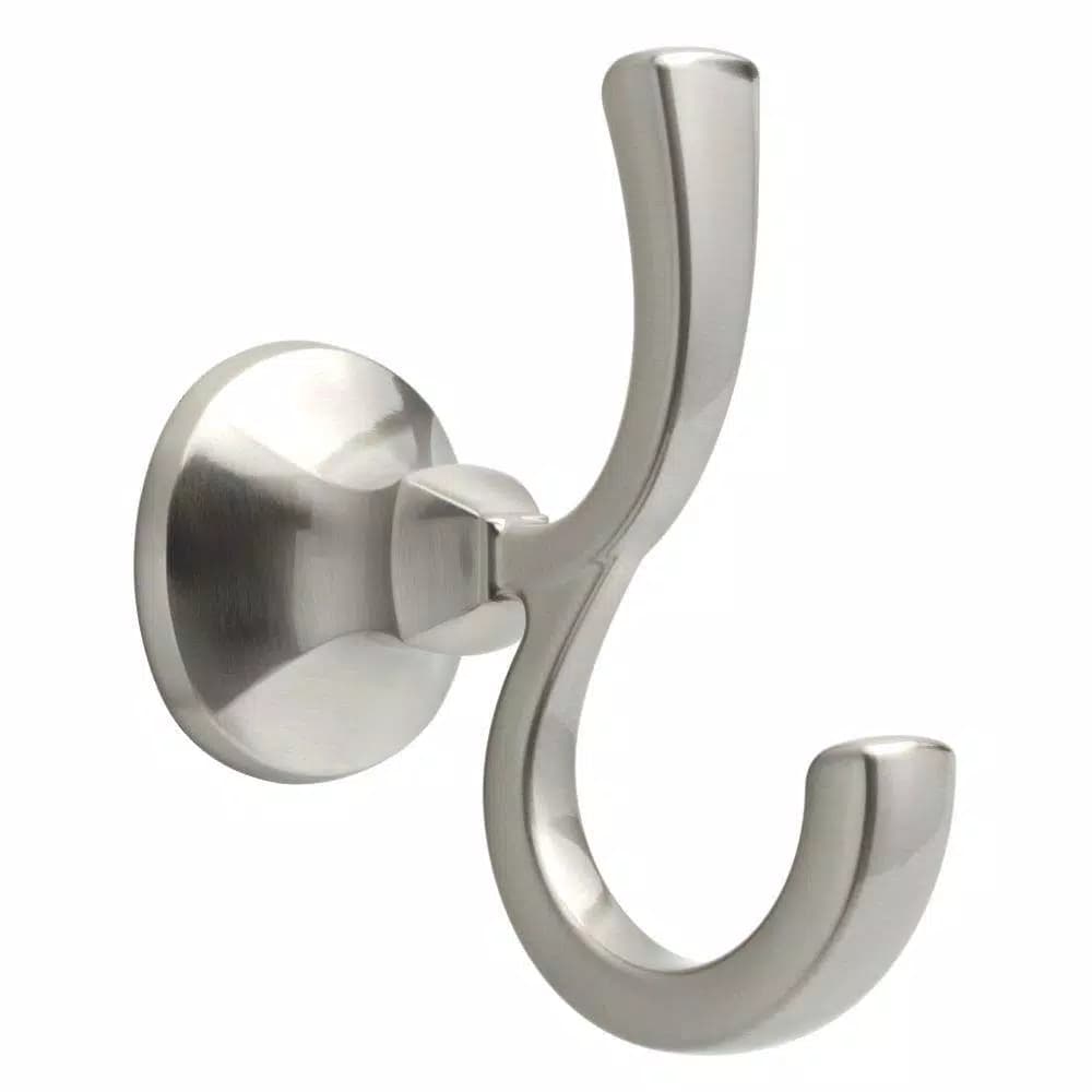 Delta Mandara Double Towel Hook, Brushed Nickel