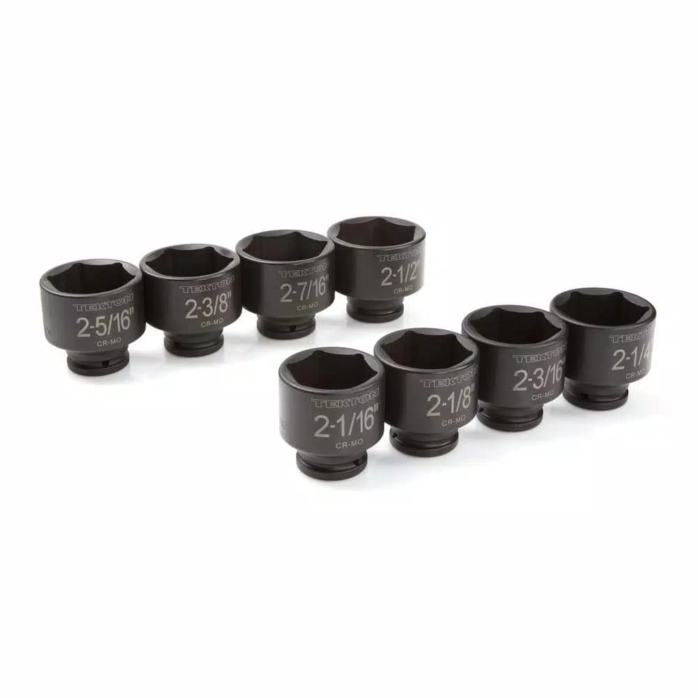 TEKTON 3/4 in. Drive 6-Point Shallow Impact Socket Set, 8-Piece