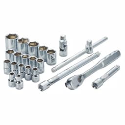 DEWALT 22-Piece 1/2 in. Drive Metric Socket Set with Ratchet and Accessories thumbnail 3