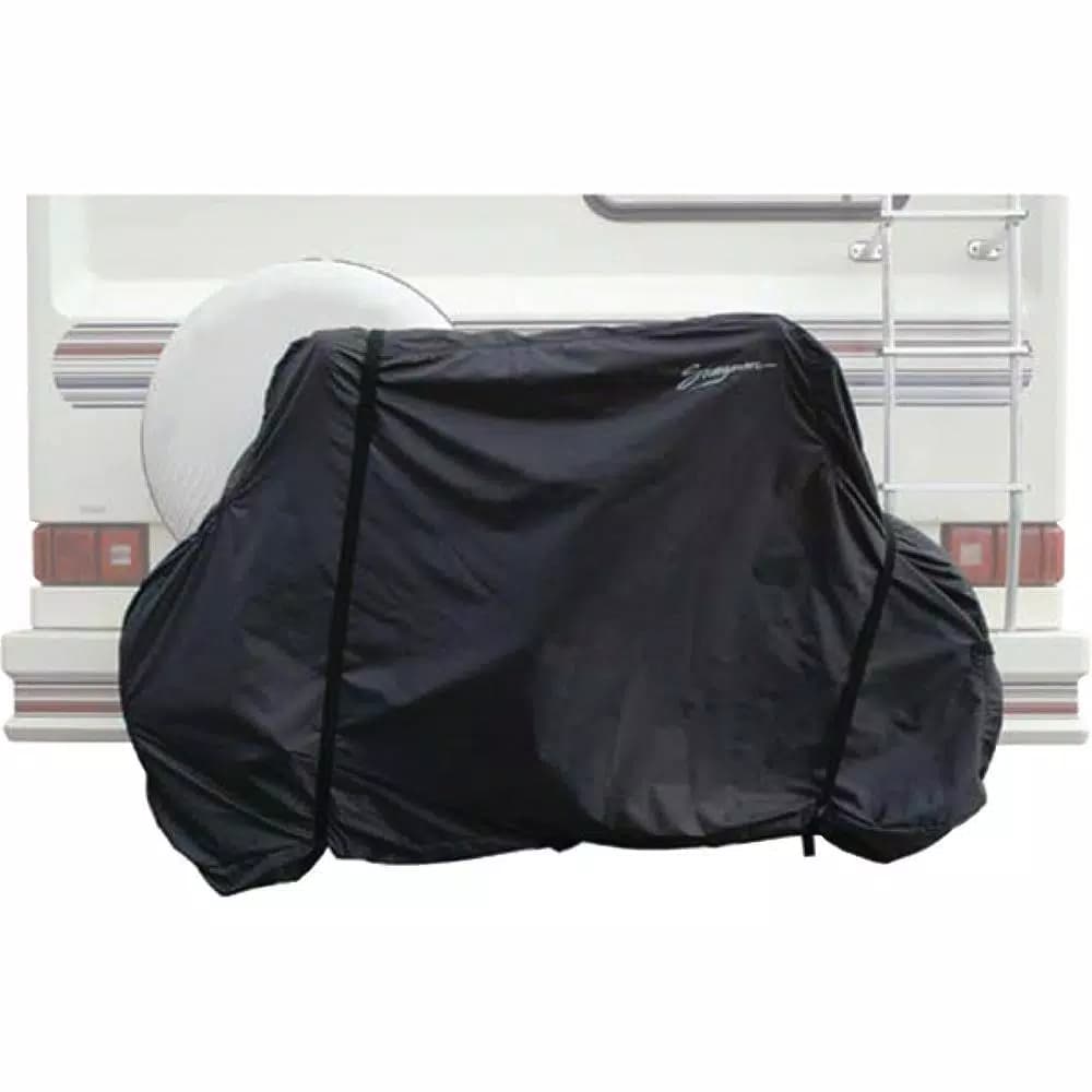 Swagman Horizontal Black 2-Bike RV Hitch Mount Cover Bag - Water Resistant 420D Nylon