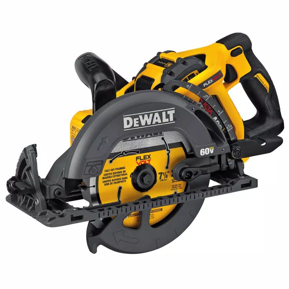 DEWALT 60V MAX FLEXVOLT 7-1/4 in. Brushless Wormdrive Style Circular Saw