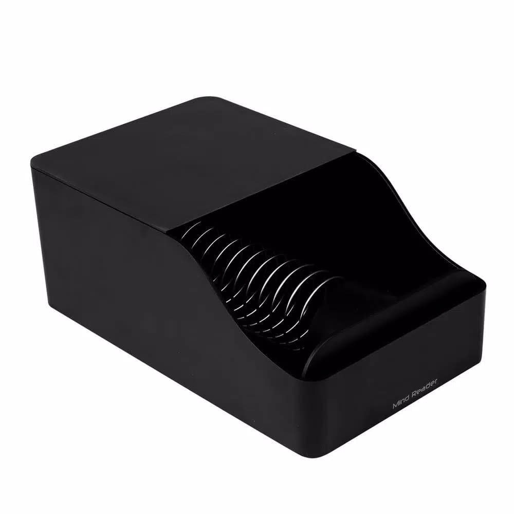 Mind Reader Black Coffee Station Organizer with K-Cup Drawer and Sleeve Dispenser