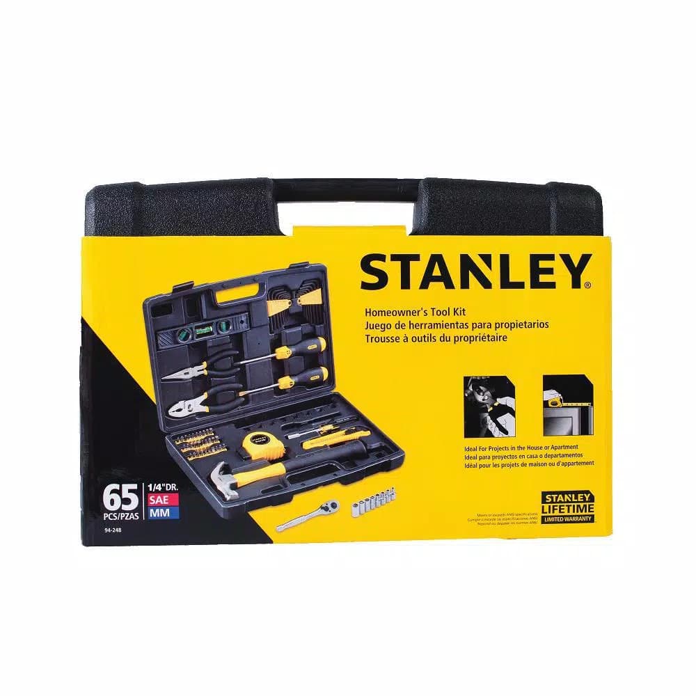 Stanley 65-Piece Home Tool Kit with Blow Molded Carry Case