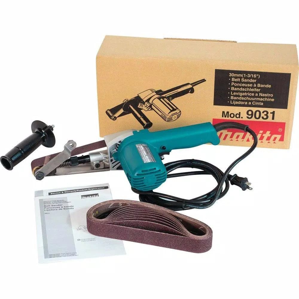 Makita 9031 1-1/8 in. x 21 in. Variable Speed Corded Belt Sander, 5 Amp