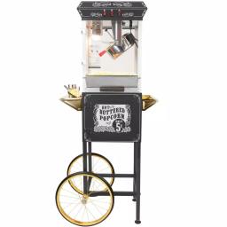 Funtime Sideshow Popper 8 oz. Popcorn Machine and Cart, Traditional Style Theater Popcorn Maker thumbnail 4
