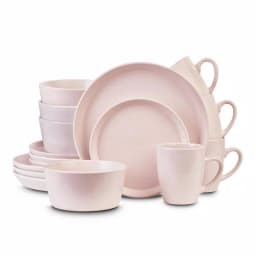 STONE LAIN 32-Piece Pink Stoneware Dinnerware Set, Service for 8 thumbnail 1
