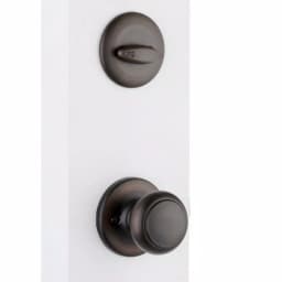 Kwikset Belleview Venetian Bronze Single Cylinder Handleset with Cove Knob and SmartKey Security thumbnail 6