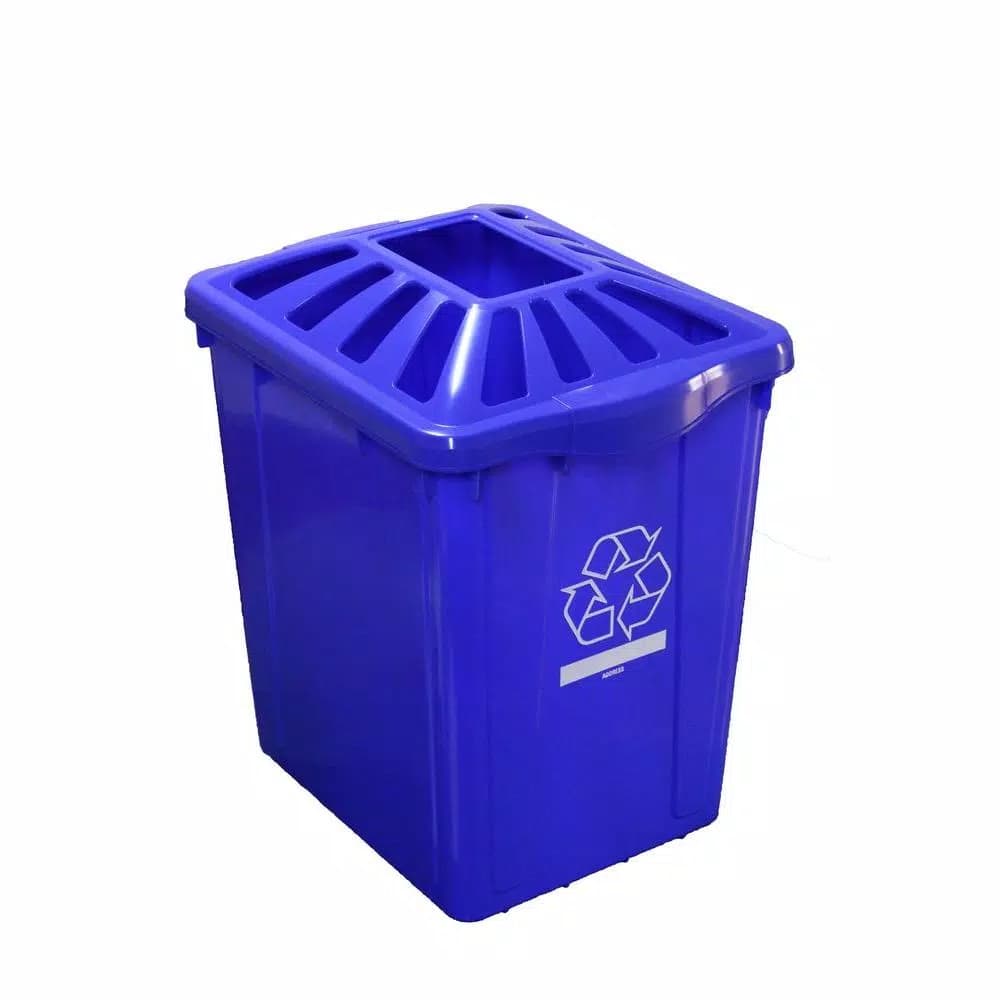 Enviro World 15 Gal. Recycling Bin with Standard Lid, Blue
