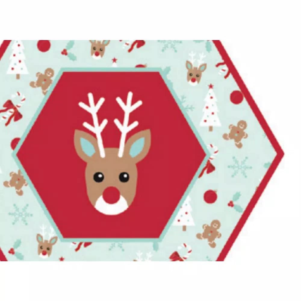 Sugar Plum Party SugarPlum Collection Holly Jolly Hexagon Paper Dinner Plates, 16-Piece Set