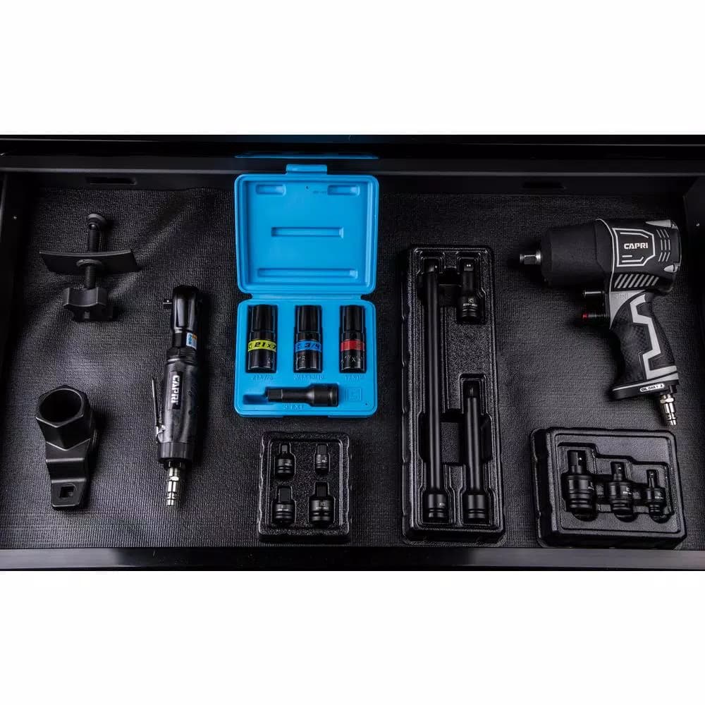 Capri Tools 1/2 in. Drive SAE/Metric 4-Piece Impact Flip Socket Set