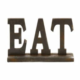 LITTON LANE Home and Hearth 12 in. x 8 in. EAT Wood Sign - Rustic Kitchen Decor thumbnail 2