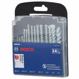 Bosch BM5000 Fast Spiral Carbide-Tipped Masonry Drill Bit Set, 14-Piece thumbnail 2