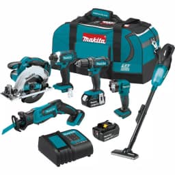 Makita 18V LXT Cordless 6-Piece Combo Kit with 3.0Ah Batteries and Charger thumbnail 1