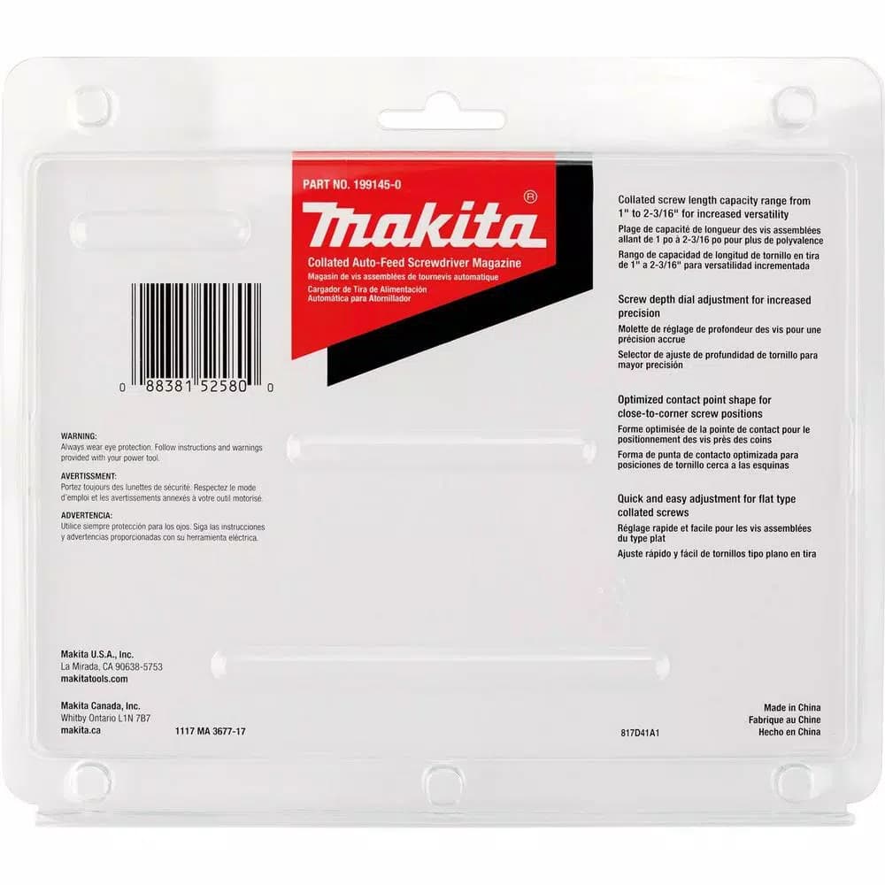 Makita Collated Autofeed Screwdriver Magazine (199145-0) for Cordless and Corded Screwdrivers