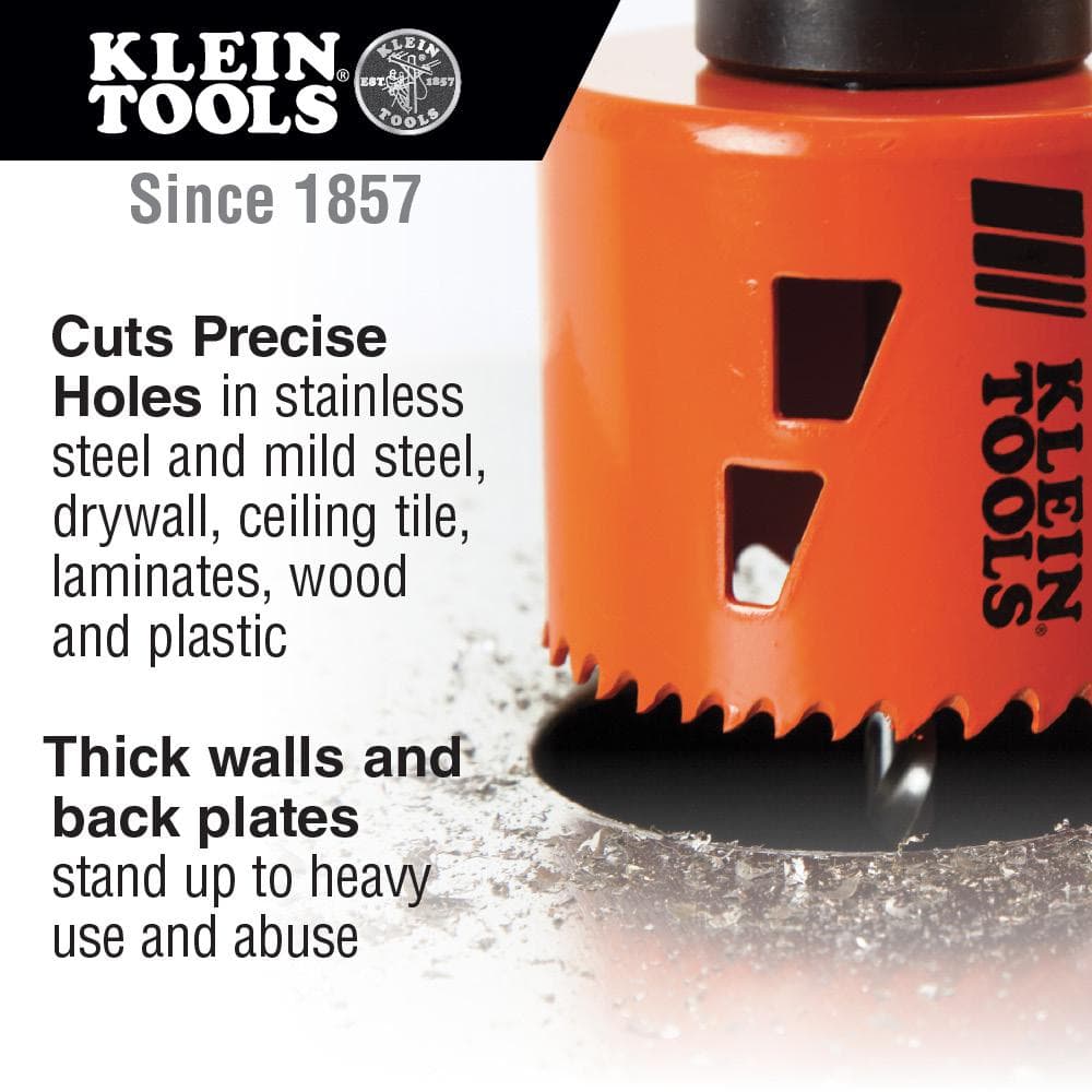Klein Tools Bi-Metal Hole Saw Kit, 8-Piece Set with Carrying Case