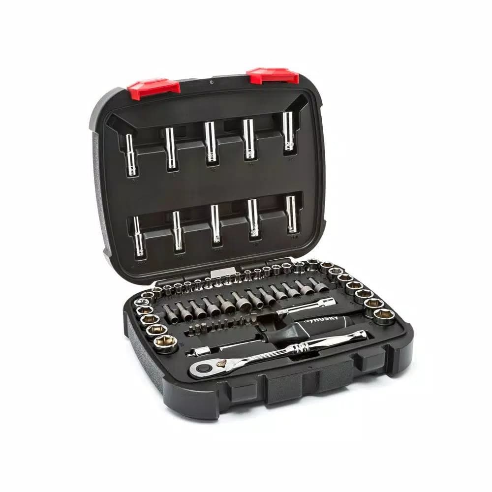 Husky 65-Piece 1/4 in. and 3/8 in. Drive Mechanics Tool Set