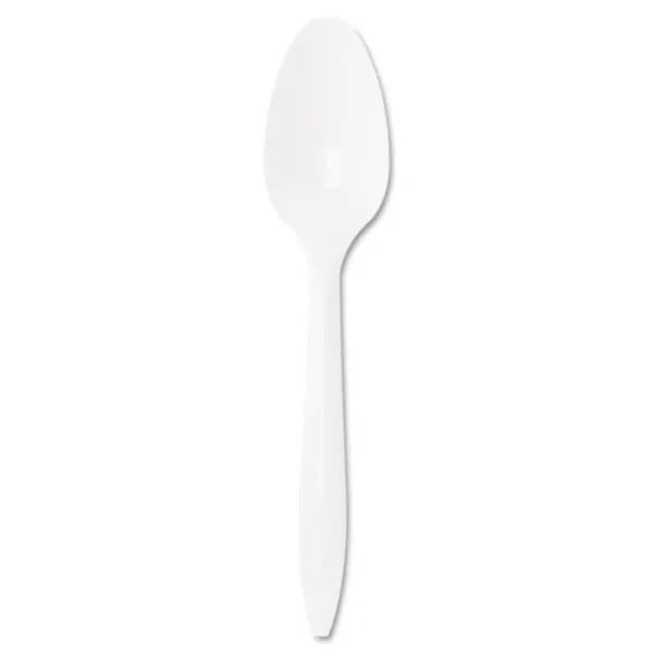 DART Mediumweight White Polypropylene Teaspoons, 1000 Count Case