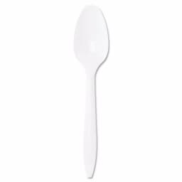 DART Mediumweight White Polypropylene Teaspoons, 1000 Count Case thumbnail 1