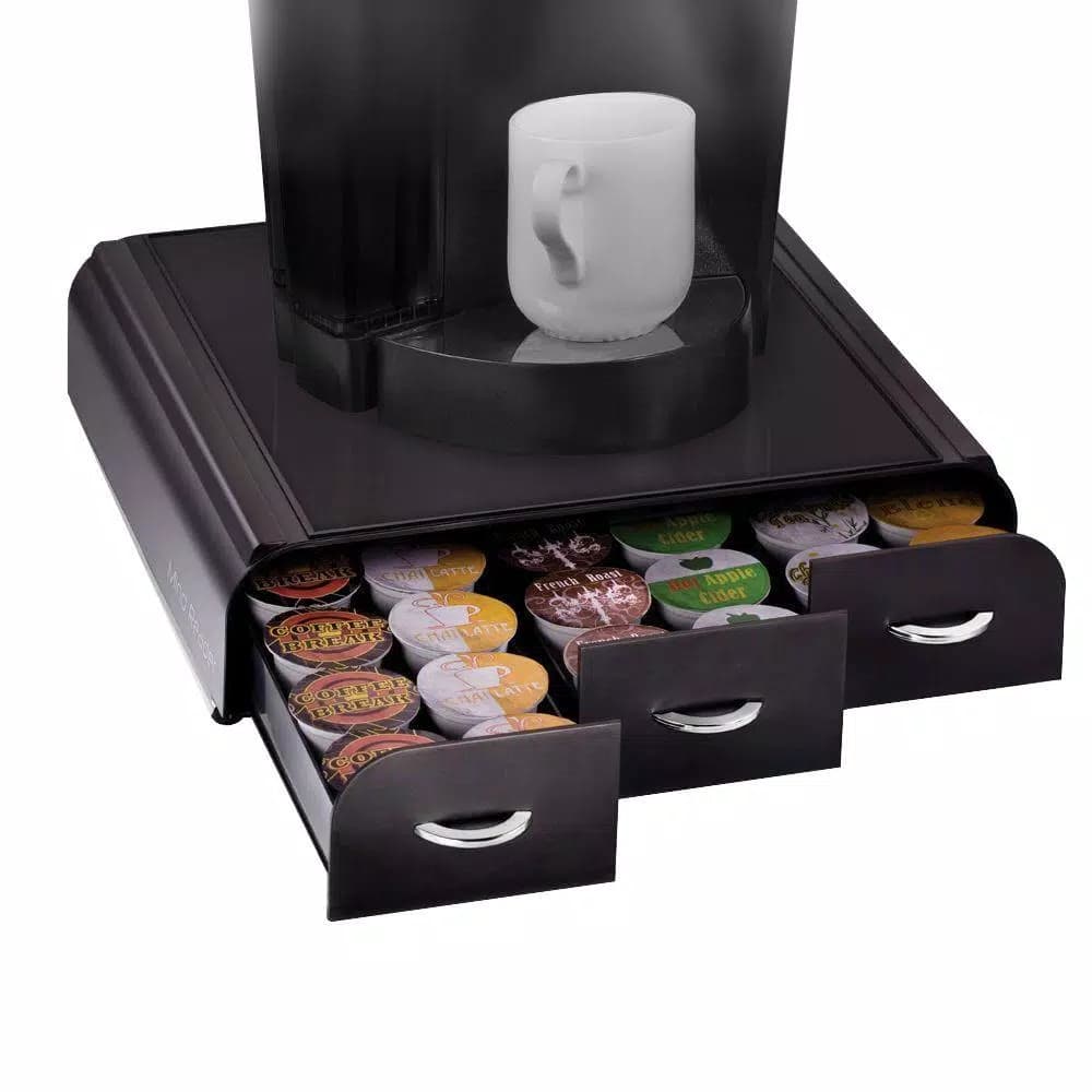 Mind Reader Anchor 36-Capacity K-Cup Storage Drawer - Black Coffee Pod Organizer with Heat-Resistant Top